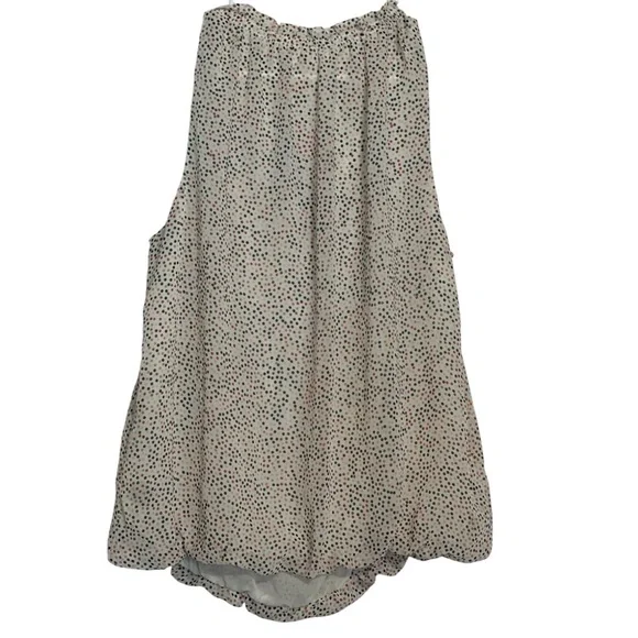 Max Studio Sleeveless Printed Blouse M/L Tie Nec - Picture 2 of 5